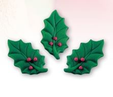 Picture of CHRISTMAS HOLLY LEAF 5CM EDIBLE